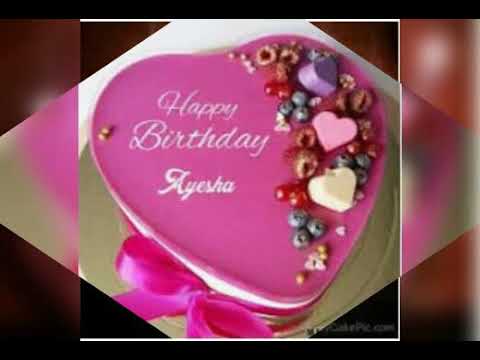 Ayesha name birthday cakes