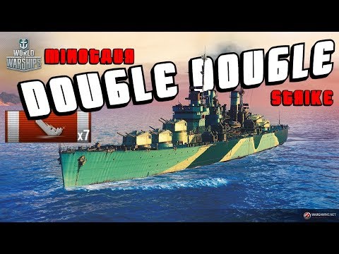 Minotaur double double strike - 7 kills || World of Warships