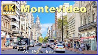 【4K】WALK 18 de Julio MONTEVIDEO Uruguay 4k video Travel vlog