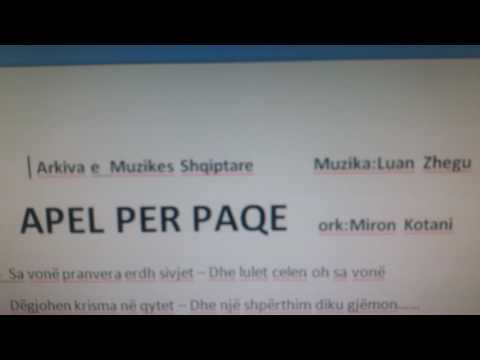 Miron Kotani (orkestrim) APEL PER PAQE 1997 - All singers of Albania -Muzika :-Luan Zhegu .Mars 1997