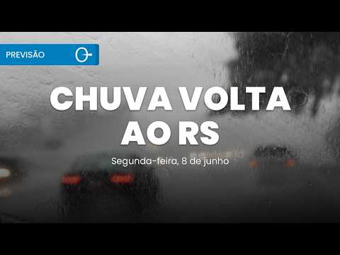 Previsão do Tempo: retorno da chuva ao Rio Grande do Sul e aleta de temporais 08/06/2026