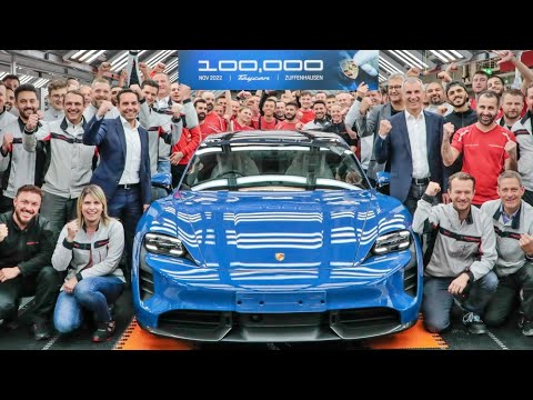 Porsche Taycan Production Anniversary Celebrated at the Factory with No. 100,000