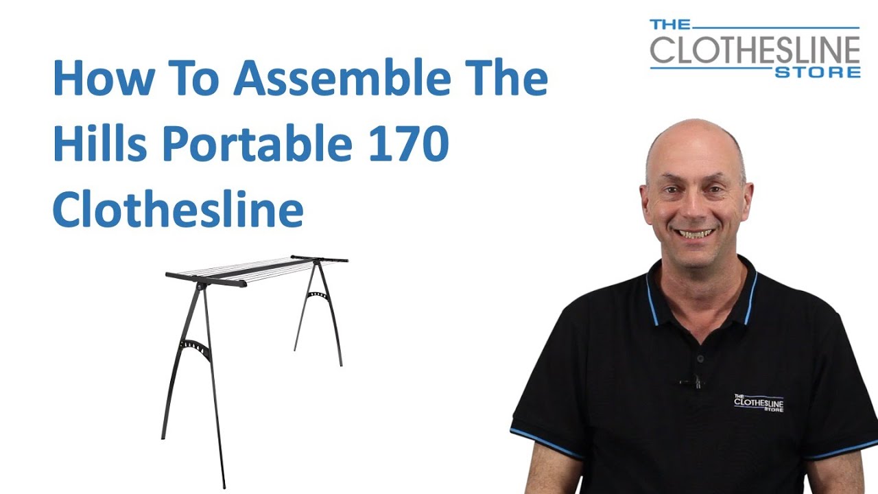 Watch video How to Assemble a Hills Portable 170 Folding Clothesline Popular Clothes Hoist Indoor/Outdoor Airer Now How to Assemble a Hills Portable 170 Folding Clothesline Popular Clothes Hoist Indoor/Outdoor Airer