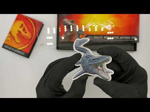 Stříbrná mince Jurský park - Mosasaurus 2022 2 oz 2021