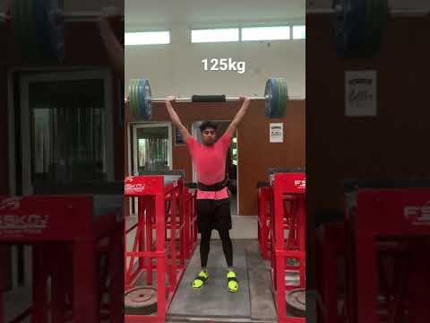 Rohit Yadav javelin thrower weight training back jerk 125kg