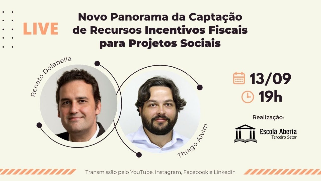 Live | Novo Panorama da Captação de Recursos - Incentivos Fiscais para Projetos Sociais