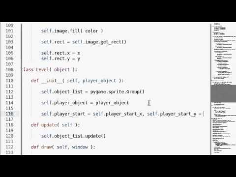 Python pygame 16 Cleaning and Player Start