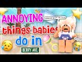 Annoying things BABIES do in BERRY AVENUE! | Roblox Berry Avenue