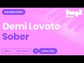 Demi Lovato - Sober (Lower Key) Karaoke Piano