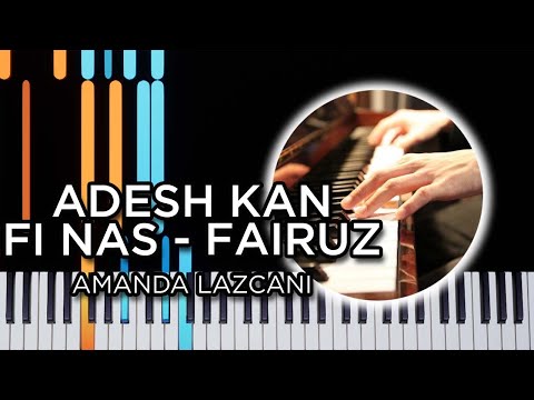 Adesh Kan Fi Nas-Fairuz (Amanda Lazkani) - Synthesia piano tutorial