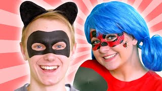 Miraculous Ladybug and Cat Noir Face Paint | WeLoveFacePaint