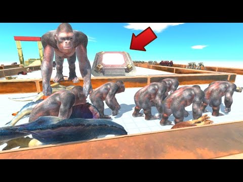 50 GOROS IN THE GENERATOR FACE THE DEATH RUN OF BOSS  - ANIMAL REVOLT BATTLE SIMULATOR