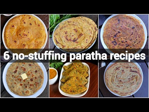 6 no stuffing paratha recipes | रोटी पराठा रेसिपी | easy paratha recipe without stuffing