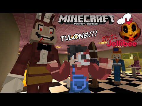 Evil Jollibee in Minecraft PE |  Jollibee Chased Me It's scary