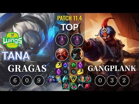 JAG TaNa Gragas vs Gangplank Top - KR Patch 11.4