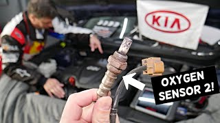 KIA OPTIMA DOWNSTREAM OXYGEN SENSOR REPLACEMENT REMOVAL LOCATION, O2 SENSOR BANK 1 SENSOR 2