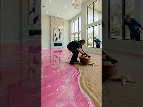 THIS FLOOR IS INSANE 😱 Beach Epoxy Floor