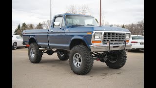 Video Thumbnail for 1978 Ford F250 4x4 Regular Cab Heavy Duty