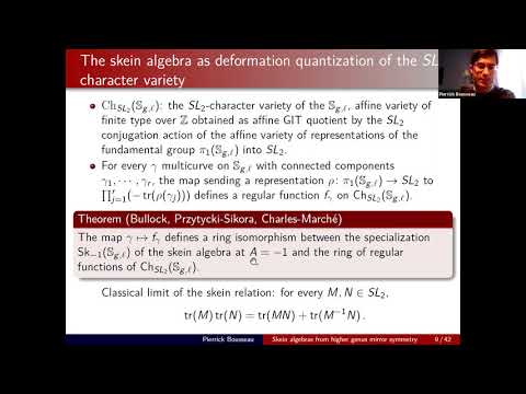 Pierrick Bousseau - 10/1/2020 - Skein algebras from higher genus mirror symmetry