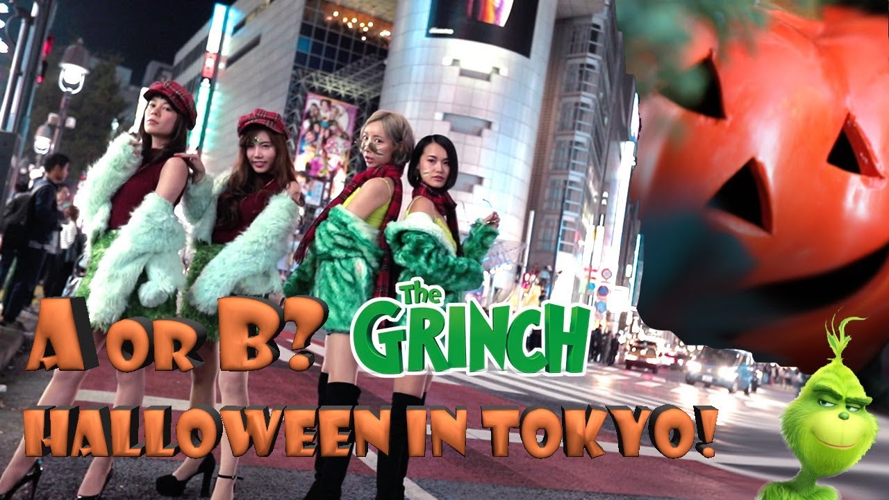 Can you guess which Grinch wins? Japanese girl's Halloween in Tokyo!┃東京のハロウィンでグリンチコーデ人気対決！