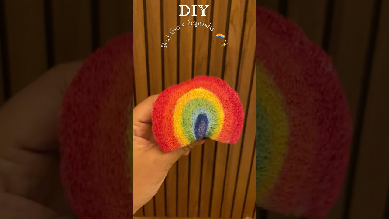 DIY Rainbow Squishy 🌈✨ | Easy Stress Relief Craft|It’s me Hana #shorts