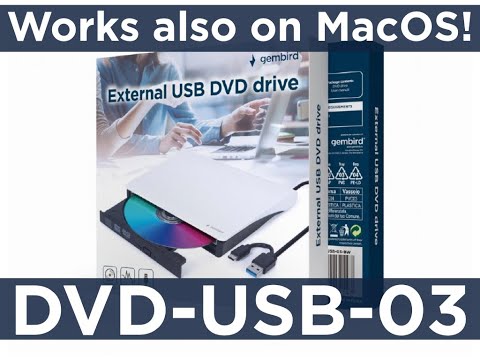 DVD-USB-03 - External USB DVD-drive for Windows and MacOS