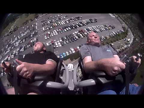 DC Rivals Hypercoaster - Riding Backwards. Some people are just not fans of it....