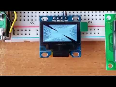 I2C monochrome 0.96"  128x64 OLED graphic  display module with SSD1306 controller  D E M O