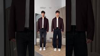 Skinny or baggy jeans 👖 | Which jeans would you wear Save the colour combination burgundy & grey
