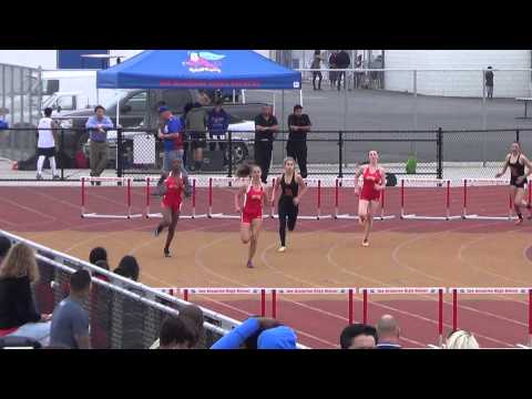 FSG 300mH vs Servite Rosary 3 11 15   Los Alamitos Girls