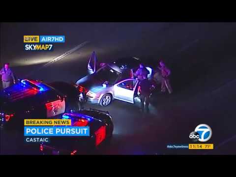 Police Chase: July 17, 2017 - Chase In NB 5 Fwy Ended By A Pit Manuever