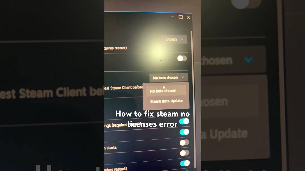 How to fix steam no licenses error