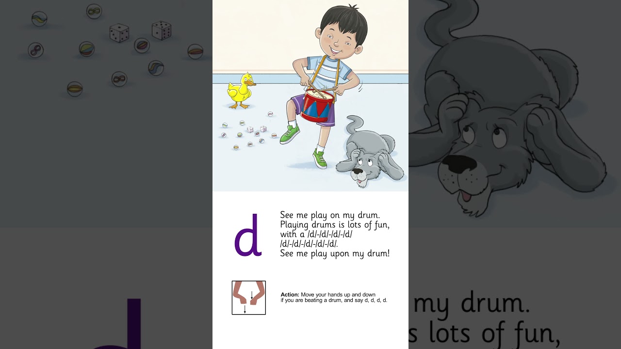 See Me Play On My Drum - Jolly Phonics Song – Learn Letter Sound /d/ for Kids