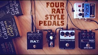 Video thumbnail for 4 RAT Style Pedals (ProCo RAT 2, Mooer Black Secret, Arc Soothsayer, Little Bear R.Attack) by The Pedal Bored