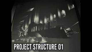 宇宙みたいに広いブルータリズム建築の中を歩くリミナルスペースゲーム【project_Structure_01】