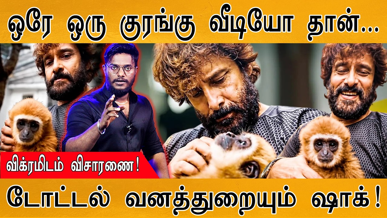 ஒரு குரங்கு வீடியோவால் விக்ரமுக்கு பிரச்சனை! | Vikram & Monkey