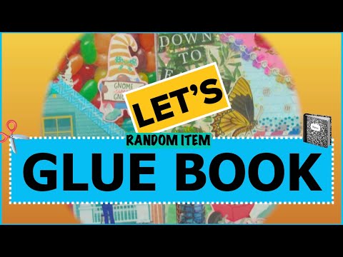 Let's GLUE BOOK Random Easy Pages with Tissue Boxes, Scraps, Lace Sept 2025  #compositionnotebook