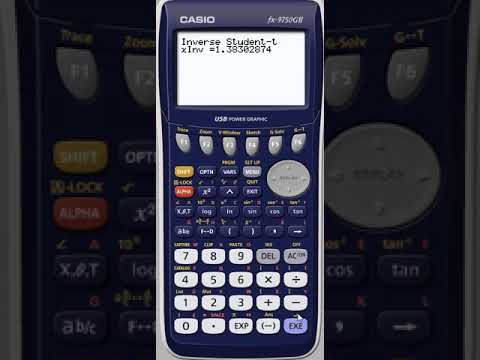 Casio: Inverse t function to find t critical value