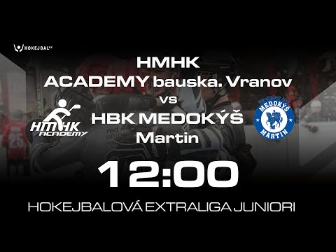 LIVESTREAM: HMHK ACADEMY bauska. VRANOV U20 - HBK MEDOKÝŠ MARTIN U20