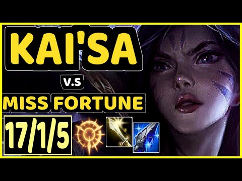 K1NG (KAI'SA) vs MISS FORTUNE - 17/1/5 KDA BOTTOM ADC GAMEPLAY - OC Ranked MASTER