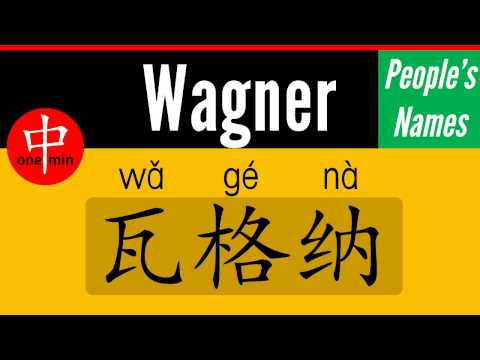 How to Say Your Name WAGNER in Chinese?