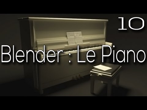 Blender Piano Tutoriel - Modélisation - Partie 10 : Création du couvercle.