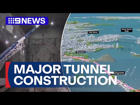 Sydney's first new road crossing under the harbour in 30 years | 9 News Australia