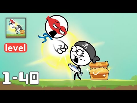 Attack Draw Line - Gameplay Walkthrough All Levels 1-40 - Funny Stickman Brain Puzzle Game