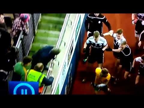 Supporter jumping in in the scuffle between Corofin v Kilcoo AIB GAA Football All Ireland club final