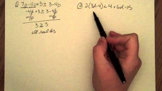 Solve No Solution and All Real Number Inequalities