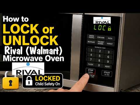 How to Lock or Unlock Any RIVAL Microwave Oven (Turn Child Lock On Off Walmart Brand)