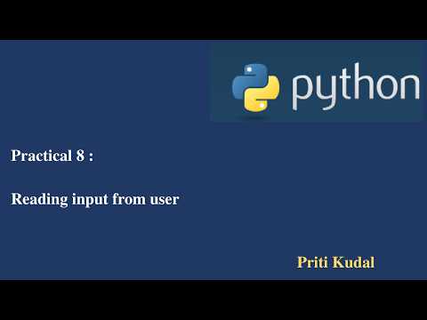 Python Lecture 8 Reading Input From User