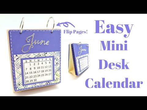 Easy Mini Desk Calendar