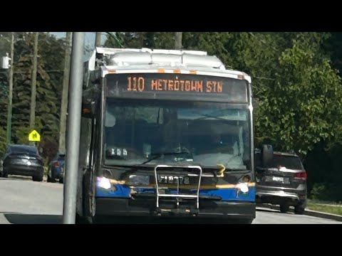 Still kinda rare Translink 2018 Nova bus LFS HEV V18378 on the 110 Metrotown station